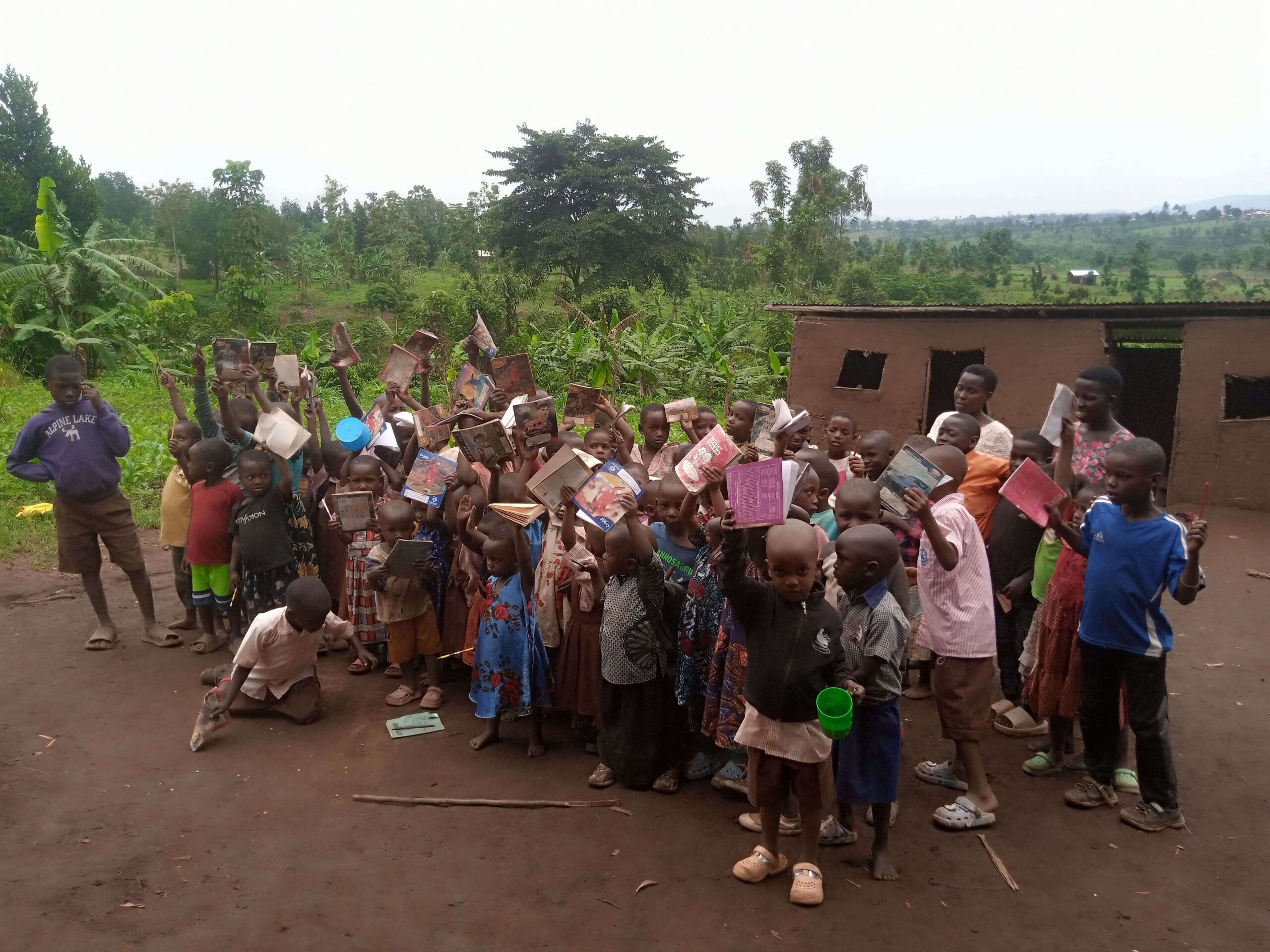 Children at Hill View School in Kifumbira